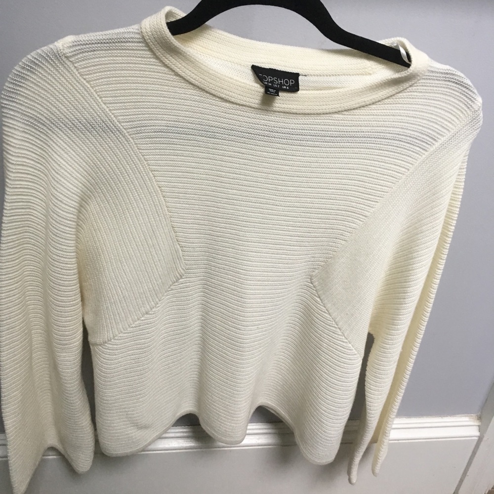 Topshop cream ribbed sweater